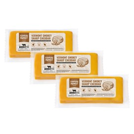 Farmers Market, Gluten Free, Keto, Paleo, Low Sodium, Zero Sugar, Wisconsin Cheese, 3-Pack, Vermont Smokey Sharp Cheddar