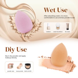 Make Up Sponge, 8 Pieces Beauty Foundation Blending Beauty Sponge, Beauty Makeup Sponges Blender for Liquid Foundation Powder Sun Protection Powder Puff Cream Gift for Women
