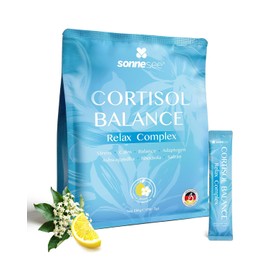 Cortisol Balance Support Stress Adaptogen Powder (Cortisol Cocktail) with Ashwagandha Rhodiola GABA & L-Theanine to Support the Nerves & Psyche - 150 g Laboratory Tested in Germany