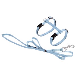 Flamingo ASP cat harness + Dog Lead 110 cm beige