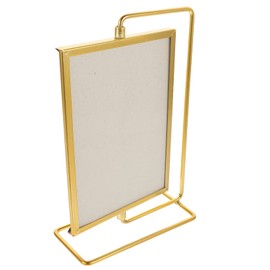 OHPHCALL Vintage Rotating Photo Frame Modern Metal Tabletop Holder for Home Decor Elegant Design for Sweet Memories for Living Room Bedroom Gold Medium