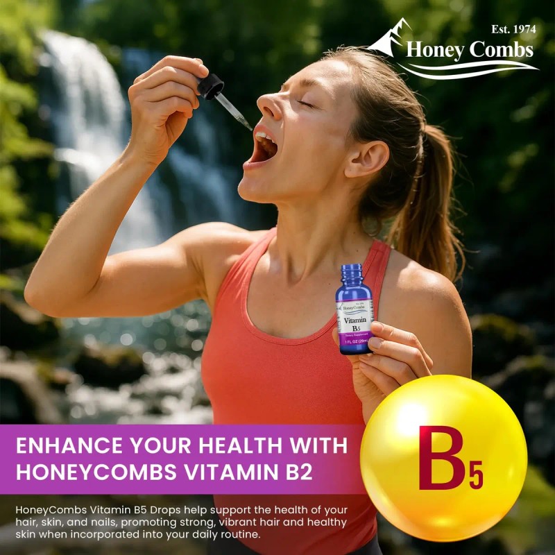 Honeycombs Vitamina B5 Líquida Ácido Pantoténico 1 Fl Oz