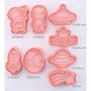 8 Pieces Cute Astronaut Cookie Cutters For Baking Alien Cookie