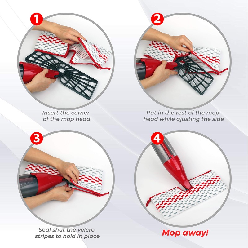 Microfiber Washable Spray Mop Refills Compatible with Promist Max, Reusable