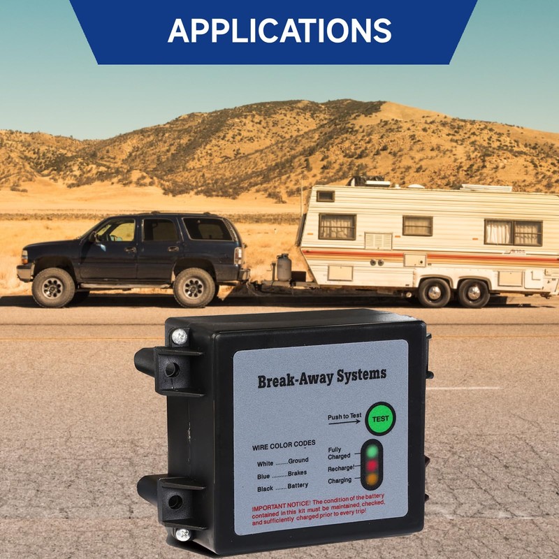 AceSupever Trailer Breakaway Kit - Waterproof Electric Trailer Break Away