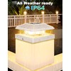 VOLISUN 4x4 Solar Fence - Post Lights 12pack, Post Cap
