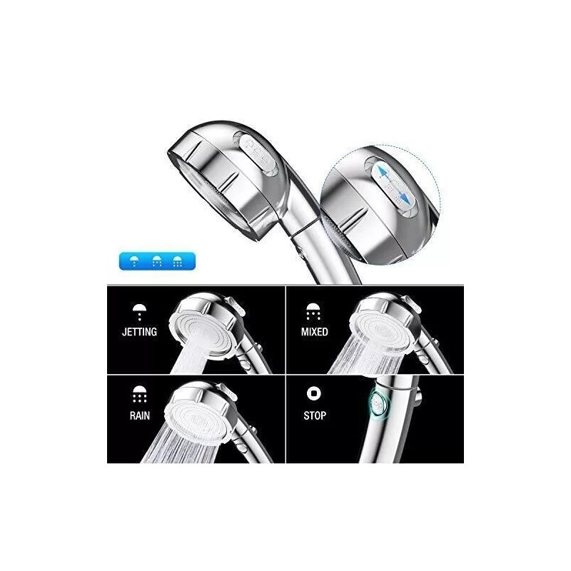 HEAD LEPO High Pressure Handheld Shower Head, 3 Spray Settings