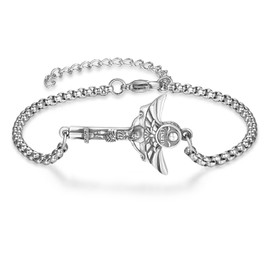 KATHLU Jesus Bracelets for men 925 Sterling Silver Jesus Bracelets Cross Christian Bracelets Jewelry Gifts
