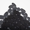 Adolif Pebble Tile for Shower Floor, Black Long Oval Pebble