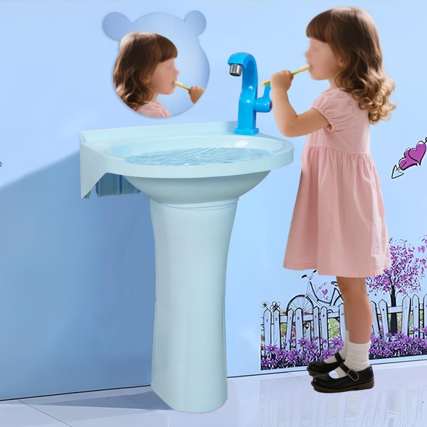 toddler sink Plastic Pedestal Sink small Bathroom Pedistal kids Sinks
