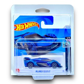 Hot Wheels McLaren Solus GT (Metallic Blue & Black) 6/10 HW Modified - 2024-70/250 (Short Card) - includes a KLAS Car Keeper Protector Case - HTB68