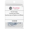 Dritz Drapery Hooks, Metal, Silver, 14-Piece