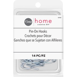 Dritz Drapery Hooks, Metal, Silver, 14-Piece