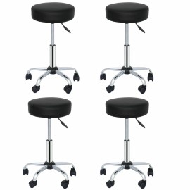 Segawe 4PCS Hydraulic Rolling Chairs Tattoo Salon Stools Facial Massage Spa Supplies