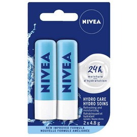 NIVEA Hydro Care Lip Balm Sticks, Duo Pack, 2 x 4.8g {Imported from Canada}
