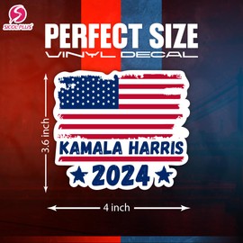 Kamala Harris 2024 Presidential Campaign Bumper Stickers, Harris Walz 2024 Kamala Harris Tim Walz Waltz Set of 3 (3, 4 x 3 inch)