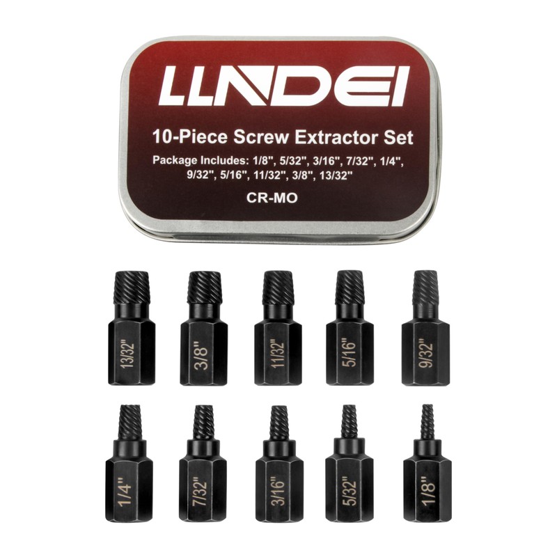 LLNDEI Screw Extractor Set, Hex Head Easy Out Set 10