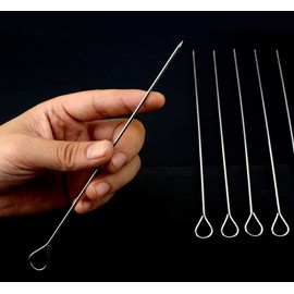 30 Pieces Stainless Steel Roulade Needles, 20 cm Barbecue Skewers, Meat Needle, Cocktail Sticks, Fruit Skewers