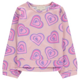 BTween Girls 3-Piece Crew Neck Fleece Sweatshirt Set Long Sleeve Cotton Blend Pullover, Soft and Comfortable, Sizes 4-12 Peach