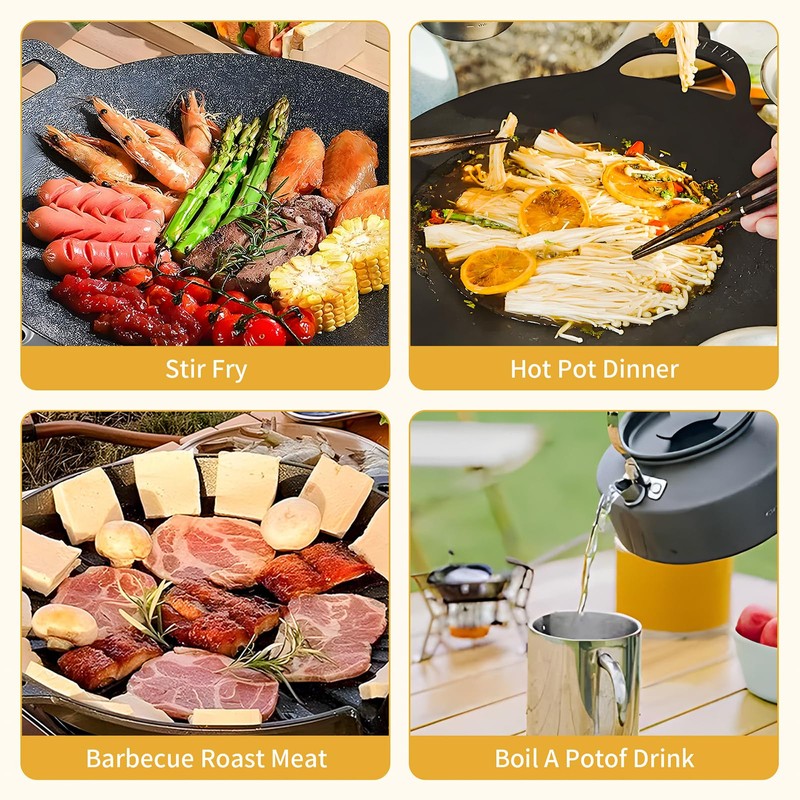 Facitsolvit 11800W Portable Windproof Camping Stove Lightweight Camp Stove Collapsible