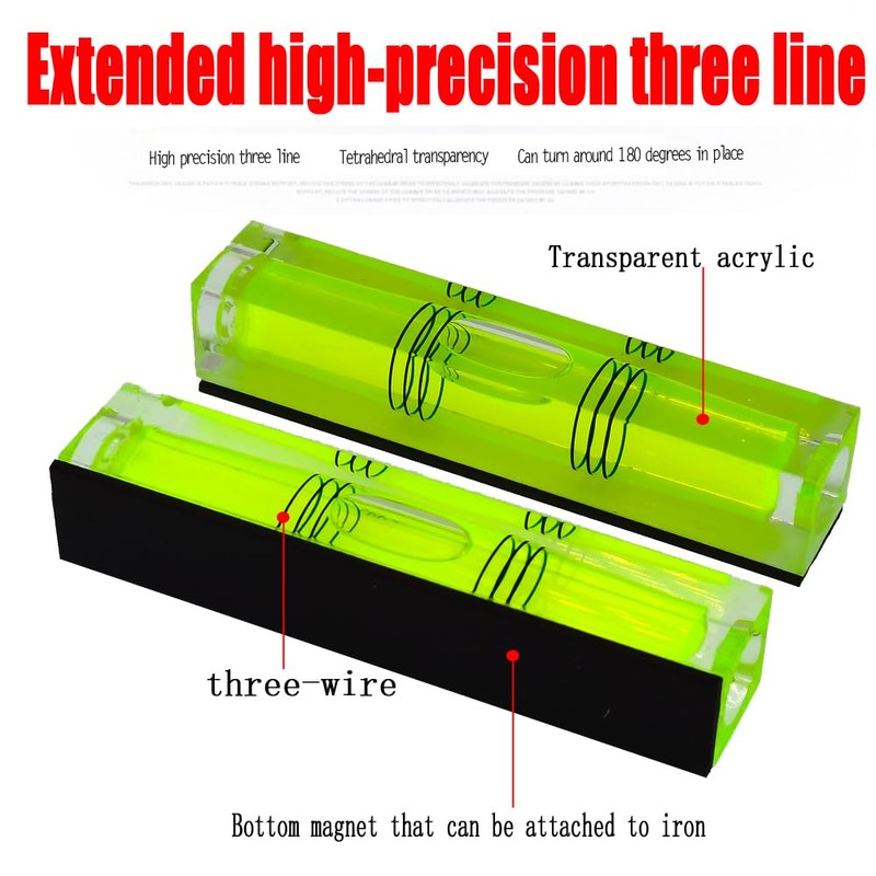 High precision mini bubble, double line small level bubble, three