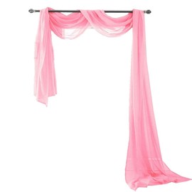 RT Designers Collection Dusty Rose Celine 55 x 216 in. Sheer Curtain Scarf