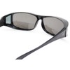 EDWIN EDF-061-1 Over Glasses Sunglasses, Polarized Men's, Plastic Frame, Black
