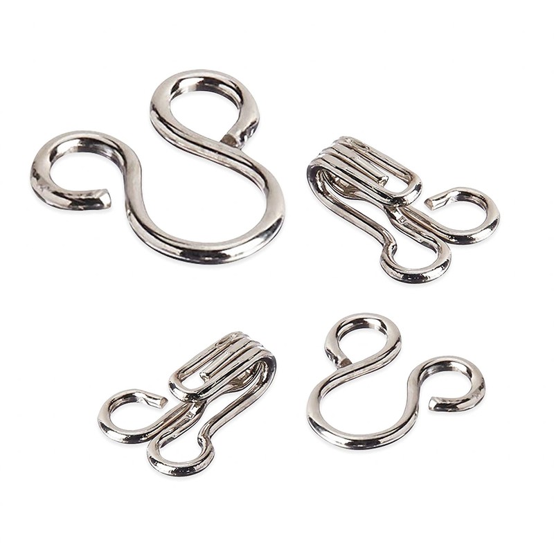 Hook and Eye Closures Sewing Hooks and Eyes Nickel Hook