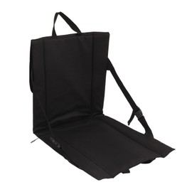 Stadium Seat Cushion Multifunctional Foldable Portable Compact Bleacher Seat Cushion with Net Pocket for Outdoor Black