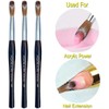 PCUORLEORS Kolinsky Acrylic Nail Brush,Ebony wood handle and 100% Pure