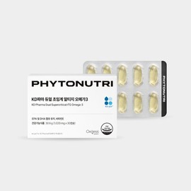 Phytonutri KD Pharma Korea's First Dual Supercritical rTG Omega-3 DHA EPA 30 Capsules - 6 / 파이토뉴트리 KD파마 국내최초 듀얼 초임계 rTG 오메가3 DHA EPA 30캡슐 - 6개