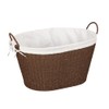 Household Essentials Paper Rope Woven Oval Laundry Basket, Brown