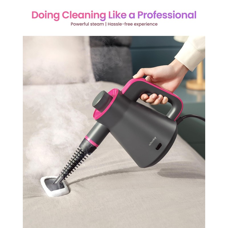 Schenley Portable Handheld Steam Cleaner, High-Pressure Design with Versatile Multi-Surface