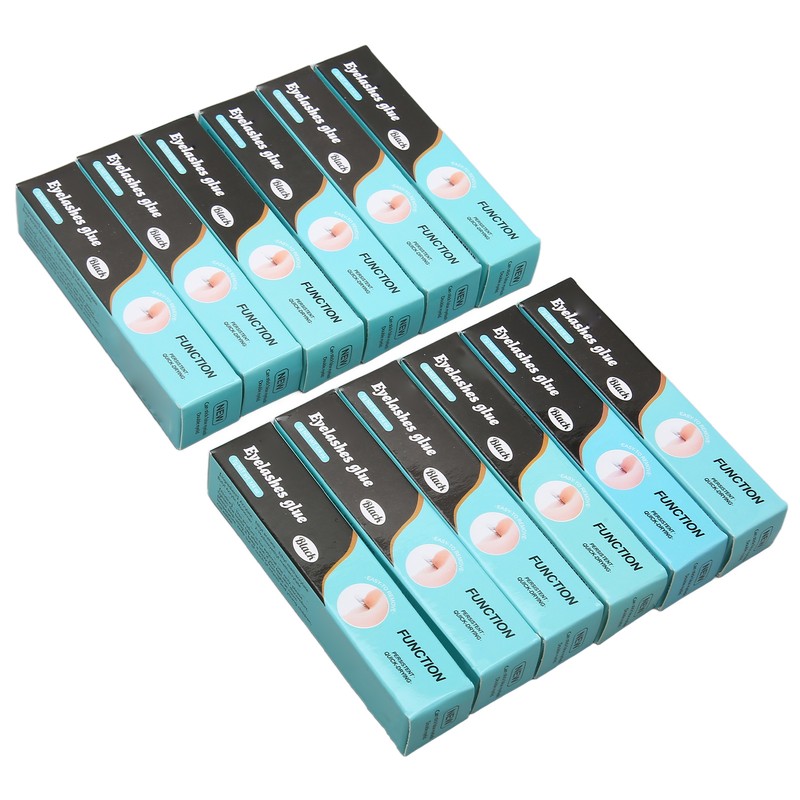 12Pcs False Eyelash Glue Quick Drying Super Strong Waterproof Long