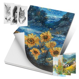AiQInu Carta per Acquerelli, 300 g/m², 30 Fogli 12.7cm *17.8cm Watercolor Paper, Per Acquerello, Album Da Disegno Professionale, Carta Per Acquerello, Ideale Per Pittura E Disegno Con Acquarello
