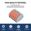 50pcs Lever Wire Connectors, 5 Conductor Compact Electric Wire Splicing