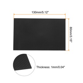 HARFINGTON 4Pcs Shoe Sole Protector 5.12"x3.15" Shoe Bottom Grip Pads Non-Slip Noise Reduction Silicone for High-Heels, Black