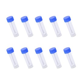 10 Pcs 25-30ml Stool Containers Sample Plastic Specimen Cup with Spoon Lid Urine Cups for Laboratory Medical Use