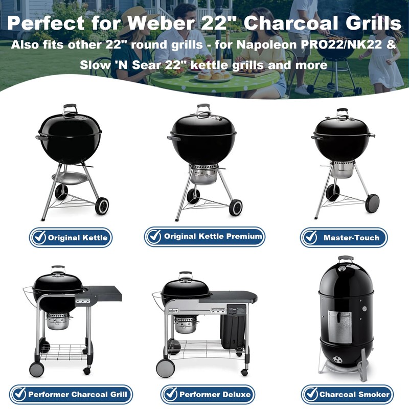 Full Size Griddle Insert for Weber 22 Inch Charcoal Grills