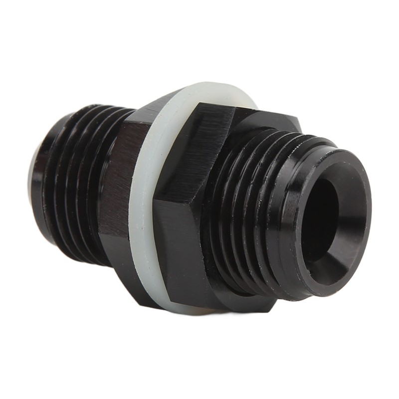 Fuel Cell Bulkhead Fitting with PTFE Washer Black Anodized 6061‑T6