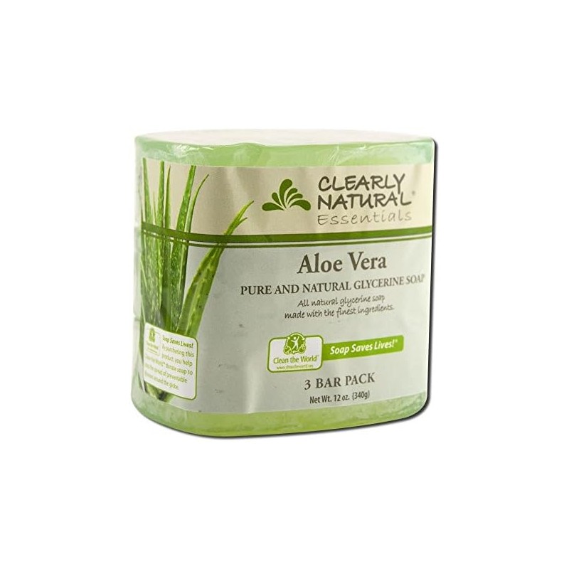 Pack of 1 x Clearly Natural Bar Soap - Aloe