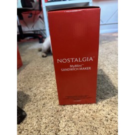 Nostalgia MyMini  Sandwich Maker Red Nonstick Compact Grilled Cheese-Omelets New