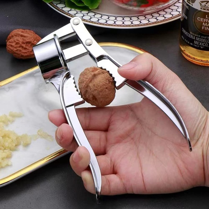 Garlic Press，Knoblauchpresse Edelstahl，für Frischen Knoblauch/Ingwer/Nuss.