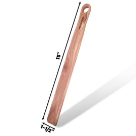 CONSDAN Shoe Horn | USA Grown Solid Cedar Wood Shoe Horn, Shoe Horn for Men Women and Senior, Wooden Boot Horn, Shoe Helpers, 15" L