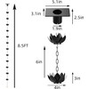Wellrain Rain Chain for Gutters Outside 8.5ft Downspout Replacement with