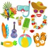 HOWAF Hawaiian Luau Party Photo Booth Props, 30 Pieces Summer