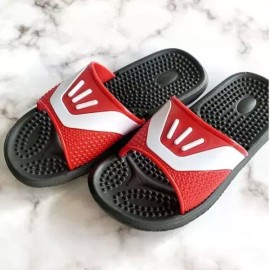 WFKIMDA 브이형 지압 슬리퍼 남녀 공용 사무실 병원 실내 신발 레드 (WFKIMDA) V-Shaped Acupressure Slippers Unisex for Office Hospital Indoor Red