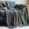 Fennco Styles Boho Zigzag Throw Blanket – 50" x 60"