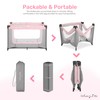 Dream On Me Zodiak Portable Playard in Grey and Pink,