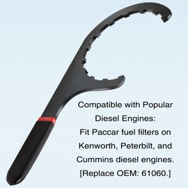 Mejiao 61060 Diesel Filter Wrench for Paccar, Oil Filter Removal Tool,Fit for Kenworth, Peterbilt & Cummins Diesels